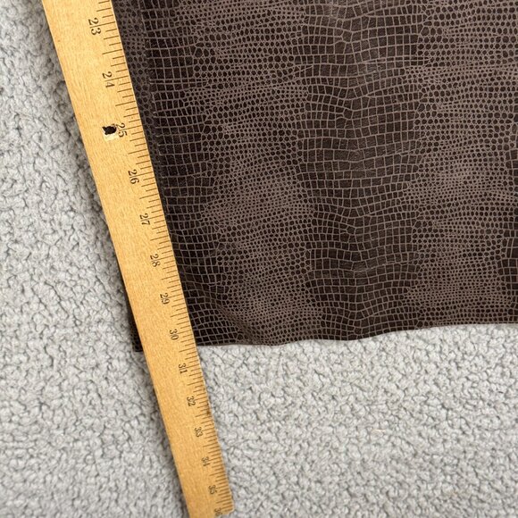 INC International Concepts Pants Women Size 6 Brown Flared 100% Leather Scales - Picture 8 of 12